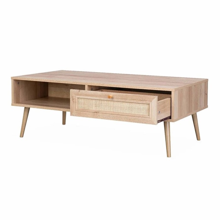 Lage tafel ALTA licht eiken - Scandinavisch design en praktische opbergruimte