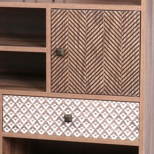 Libreria ALTA colore rovere chiaro con 2 porte e 1 cassetto - Design scandinavo e pratico spazio di archiviazione