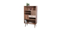 Libreria ALTA colore rovere chiaro con 2 porte e 1 cassetto - Design scandinavo e pratico spazio di archiviazione