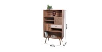 Libreria ALTA colore rovere chiaro con 2 porte e 1 cassetto - Design scandinavo e pratico spazio di archiviazione