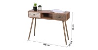 Console ALTA in lichte eikenkleur met 2 lades - Scandinavisch design en praktische opbergruimte