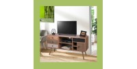 Mueble para TV colección ALTA color roble con 4 cajones - Diseño escandinavo y almacenamiento práctico