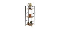 Scaffale a 3 ripiani collezione HOLBORN - Stile industriale, colore quercia e nero
