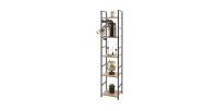 Scaffale a 5 livelli collezione HOLBORN – Stile industriale, colore rovere e nero