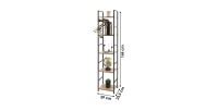 Scaffale a 5 livelli collezione HOLBORN – Stile industriale, colore rovere e nero
