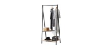 Guardaroba con 2 scaffali collezione HOLBORN stile industriale colore rovere e nero