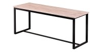 Panchina in legno con struttura in metallo nero collezione DARYL. Stile industriale.
