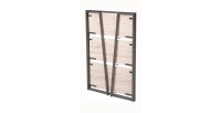Étagères - Présentoir pliable sur 3 niveaux collection DARYL – Style industriel, coloris chêne et noir