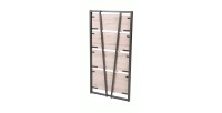 Étagères - Présentoir pliable sur 4 niveaux collection DARYL – Style industriel, coloris chêne et noir