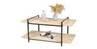 Tavolino collezione DARYL – Stile industriale, colore rovere e nero