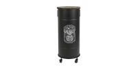 Bar mobile collezione OLD GLORY stile industriale - Diametro 40cm, Altezza 85cm