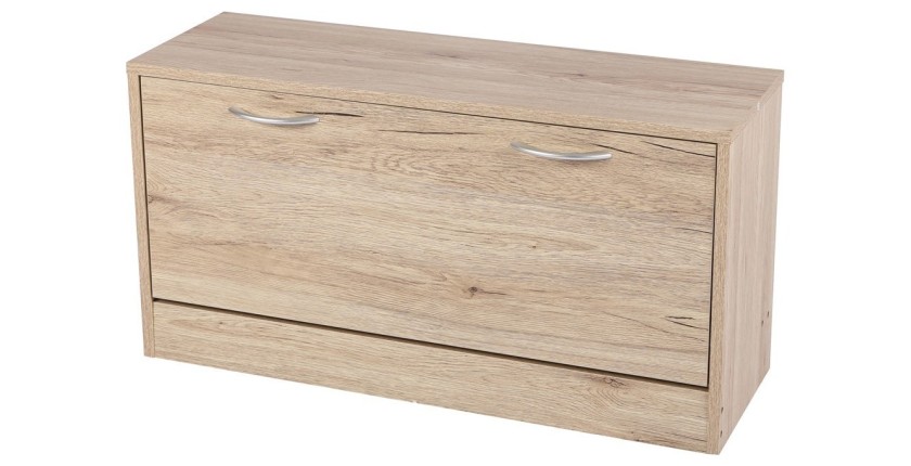 Schoenenkast met 1 deur - 80x27xH42 cm, sonoma eikenkleur - Collectie SONORIA