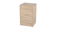 Mueble para zapatos con 3 cajones - 38x34x60 cm, color roble sonoma - Colección SONORIA.