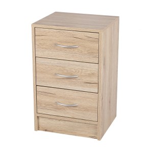 Mueble para zapatos con 3 cajones - 38x34x60 cm, color roble sonoma - Colección SONORIA.