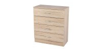 Schuhschrank mit 4 Schubladen – 60x30x70 cm, Sonoma-Eiche Farbe – Kollektion SONORIA