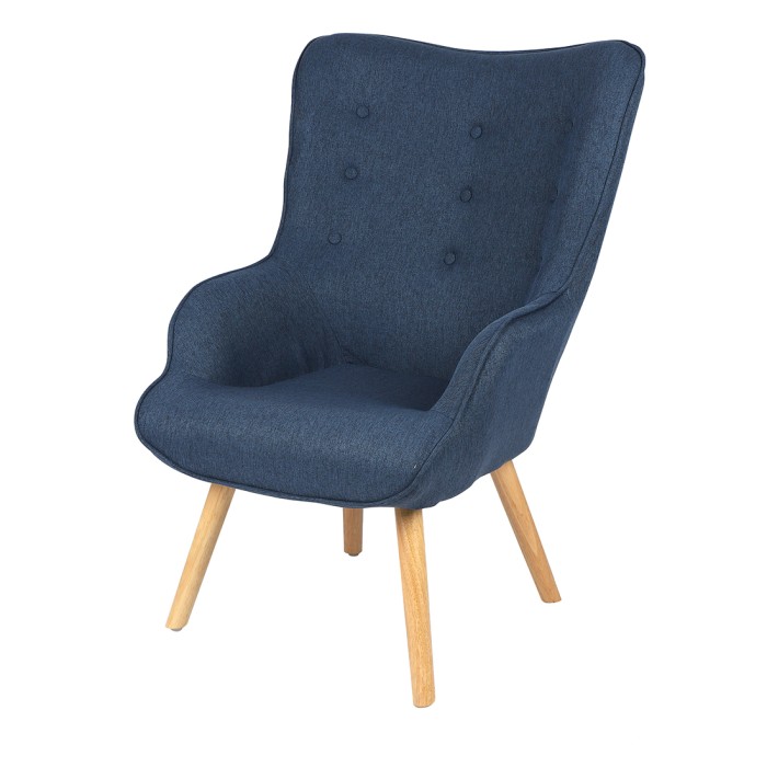 Salonstoel in denim blauwe...