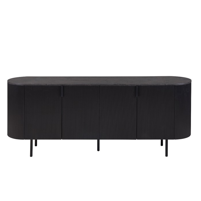 Buffet / Credenza VAGOS – 4 porte – Dimensioni L200 x H80 x P45 cm – Colore marrone scuro – Stile Design