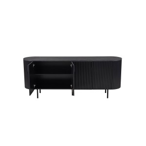 Buffet / Bahut VAGOS – 4 portes – Dimensions L200 x H80 x P45 cm – Coloris brun foncé – Style Design