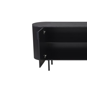 Buffet / Bahut VAGOS – 4 portes – Dimensions L200 x H80 x P45 cm – Coloris brun foncé – Style Design