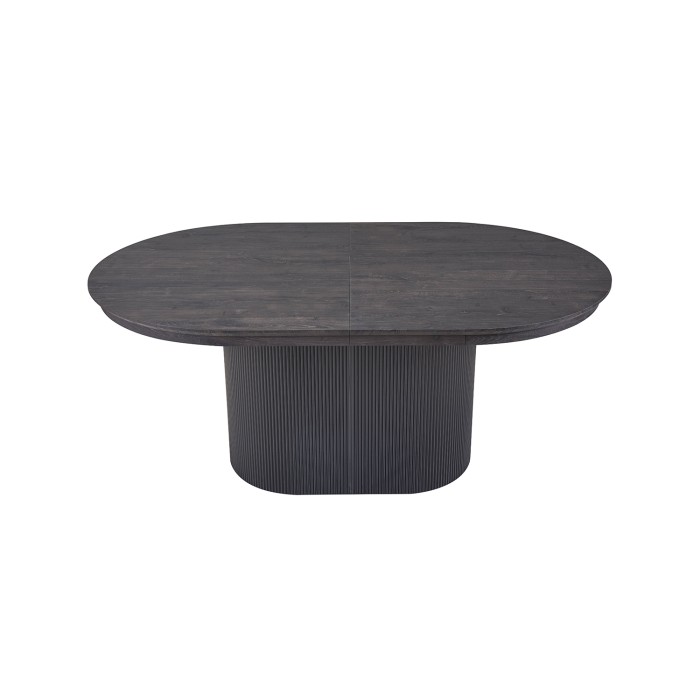 Ausziehbarer Tisch VAGOS – 180-220 cm – Ovale Form – Dunkelbraune Farbe – Designstil