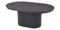 Erweiterbarer Tisch VAGOS – 180-220 cm – Ovale Form – Dunkelbraune Farbe – Designstil