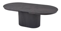Erweiterbarer Tisch VAGOS – 180-220 cm – Ovale Form – Dunkelbraune Farbe – Designstil