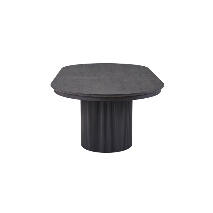 Ausziehbarer Tisch VAGOS – 180-220 cm – Ovale Form – Dunkelbraune Farbe – Designstil