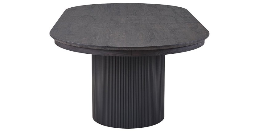 Erweiterbarer Tisch VAGOS – 180-220 cm – Ovale Form – Dunkelbraune Farbe – Designstil