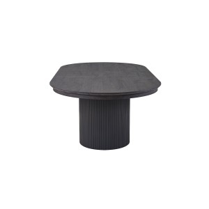 Erweiterbarer Tisch VAGOS – 180-220 cm – Ovale Form – Dunkelbraune Farbe – Designstil