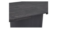 Erweiterbarer Tisch VAGOS – 180-220 cm – Ovale Form – Dunkelbraune Farbe – Designstil