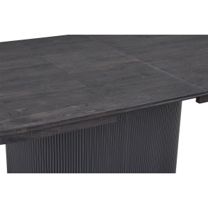 Erweiterbarer Tisch VAGOS – 180-220 cm – Ovale Form – Dunkelbraune Farbe – Designstil