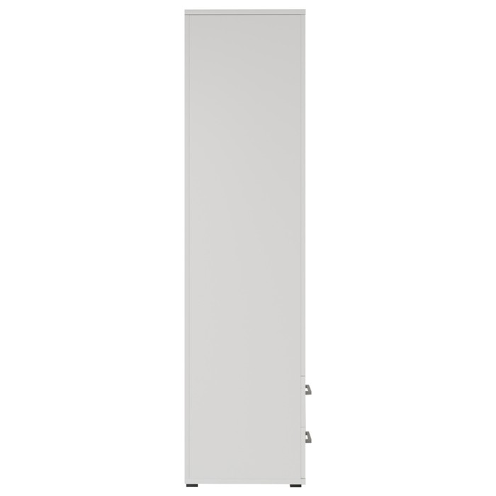 Armoire 3 portes avec miroir TOM – Dimensions H185 x L120 x P52 cm – Coloris blanc – Style design