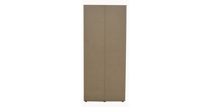 Armario de 2 puertas con espejo TOM – Dimensiones H185 x L80 x P52 cm – Color blanco – Estilo diseño