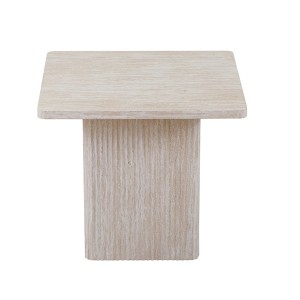 Set 2 tavolini nidificati EDEN – Travertino beige – H52/42 x L80/60 x P80/60 cm – Stile moderno