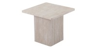 Set 2 tavolini nidificati EDEN – Travertino beige – H52/42 x L80/60 x P80/60 cm – Stile moderno