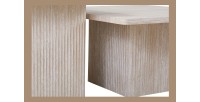 Set 2 tavolini nidificati EDEN – Travertino beige – H52/42 x L80/60 x P80/60 cm – Stile moderno
