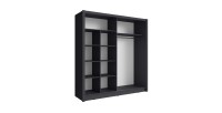 Schwebetürenschrank mit Spiegel - 205 cm - graphitgrau - Kollektion OZZULA