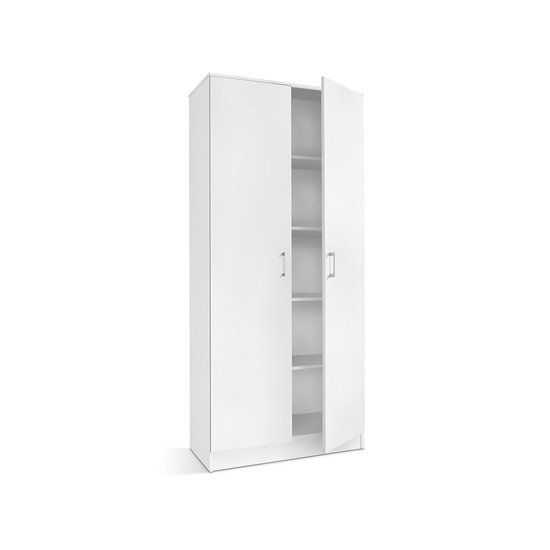 Armoire de rangement REY 80cm, idéal pour votre entrée, votre buanderie ou encore votre salle de bain.