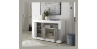 Buffet 3 portes, collection URBAN, coloris gris foncé, parfait pour votre salon