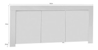 Buffet 3 portes, collection FOLOMI, coloris blanc laqué brillant