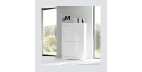 Vaisselier 4 portes CISA – Blanc laqué brillant – Design moderne et fonctionnel
