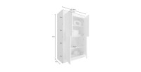 Vaisselier 4 portes CISA – Blanc laqué brillant – Design moderne et fonctionnel