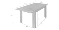 Table extensible, collection COLOMARMO, coloris noir effet marbre, idéal pour une salle à manger moderne et tendance