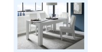 Table 180x90, Collection FALL, couleur blanc laqué mat