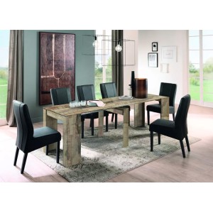 Console extensible, Collection NOSOL, couleur chêne foncé, dimensions 54x78cm