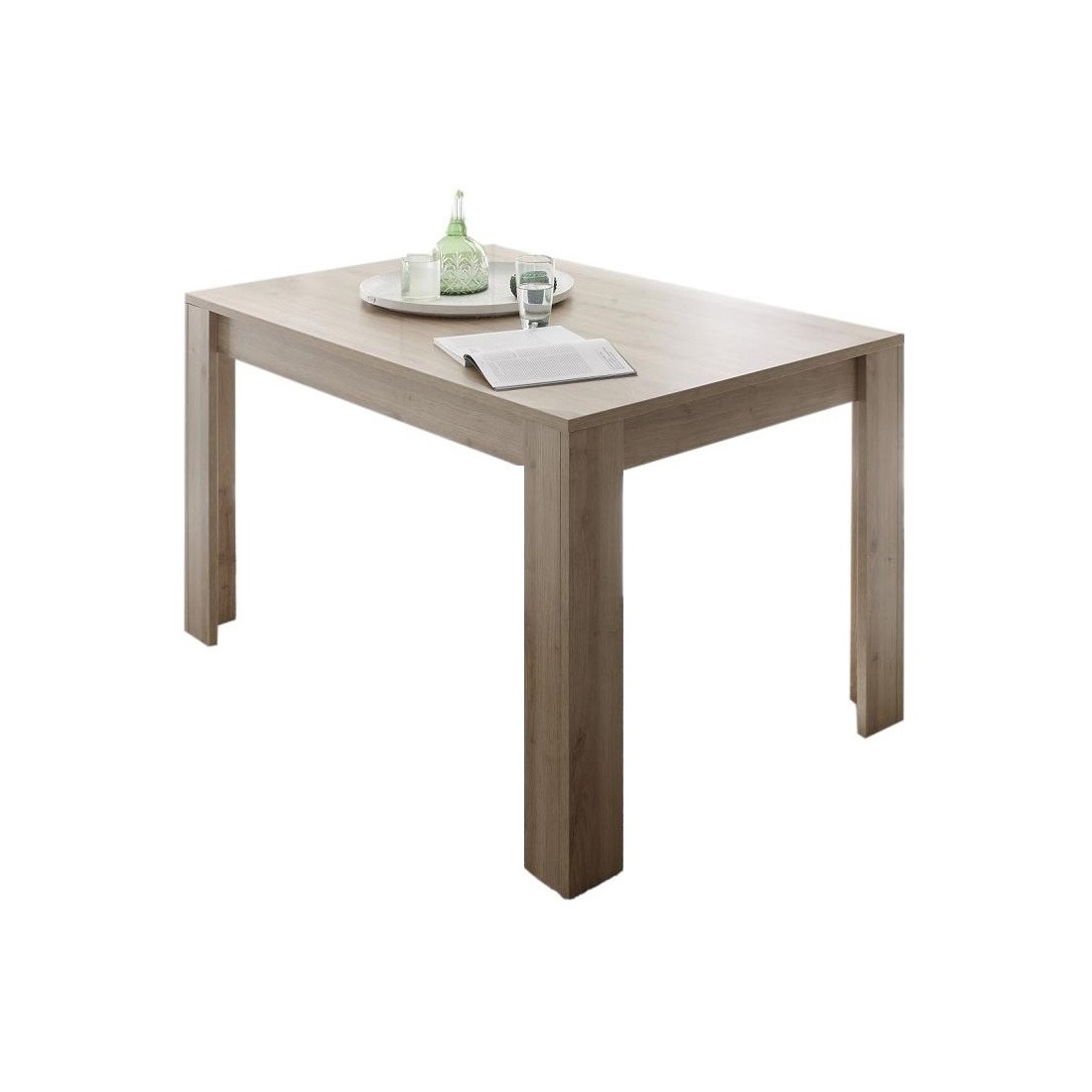 Table 180x90, Collection ZEFIR, coloris chêne clair, idéal pour votre salle à manger