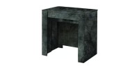 Console extensible, Collection NOSOL, couleur gris effet marbre brillant, dimensions 54x78cm