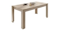 Table extensible jusqu'à 220x90, Collection ZEFIR, coloris chêne clair.