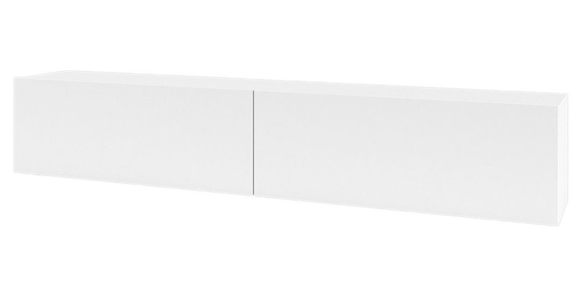 Meuble TV 180cm collection EVA. Couleur blanc et chêne.