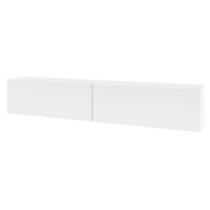 Meuble TV 180cm collection EVA. Couleur blanc et chêne.